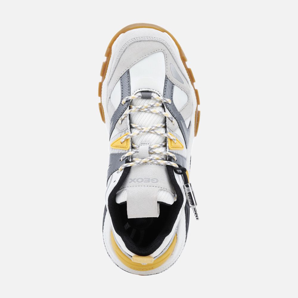 Geox Sneakers White/Yellow T01 Phonica - Geox Mens Shoes - WNMBEG640